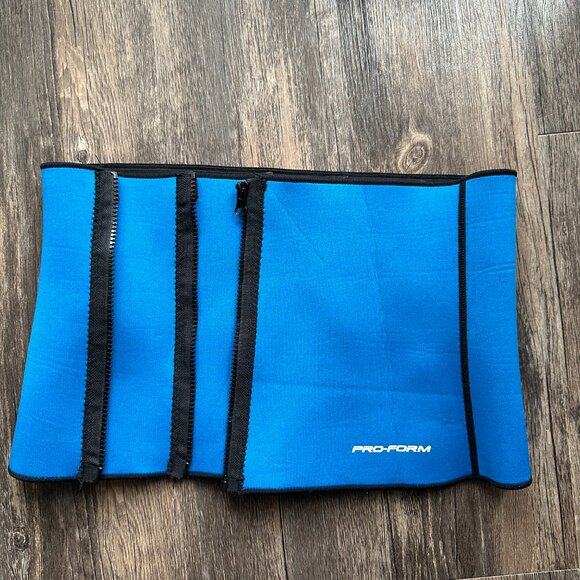 Pro-Form Adjustable Blue Waist Trimmer Belt Size M - Picture 5 of 9